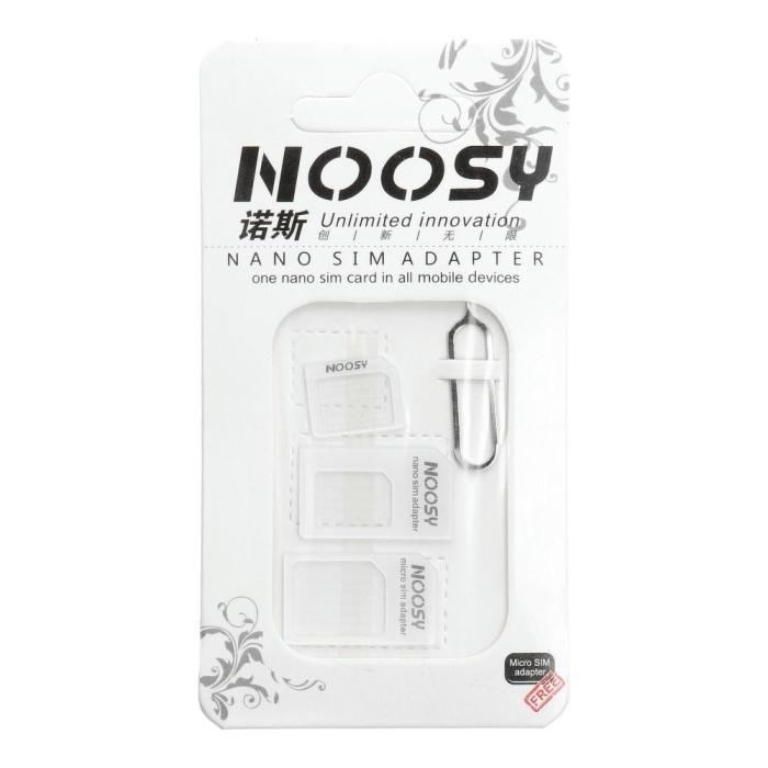 OEM - Adaptrar för Nano SIM/Micro, Micro Sim och Nano/Sim i vitt.