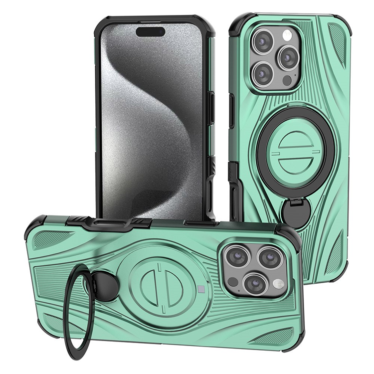 iPhone 16 Pro Max Mobilskal MagSafe Magnetic Kickstand - Grön | 2353 | AlltMobil