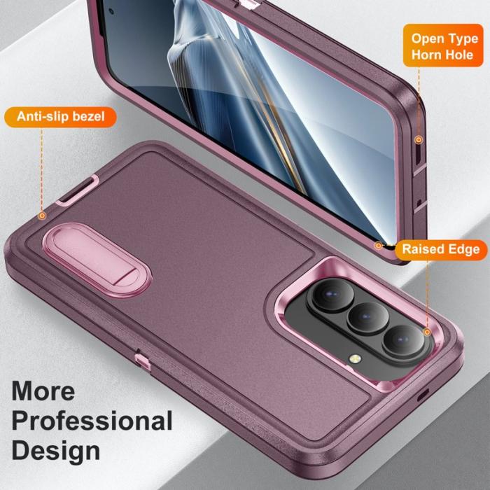 OEM - Mobilskal för Samsung Galaxy S26 PC + Silikon Anti-Drop Kickstand - Lila