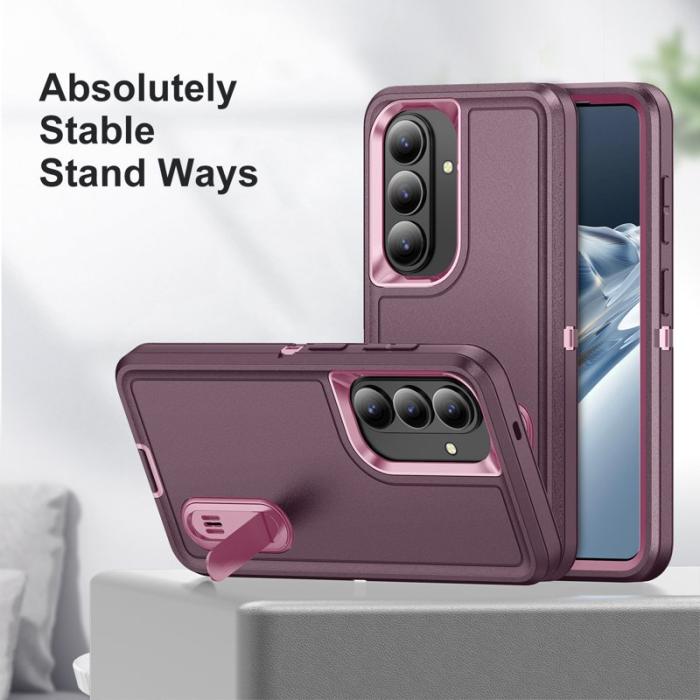OEM - Mobilskal för Samsung Galaxy S26 PC + Silikon Anti-Drop Kickstand - Lila