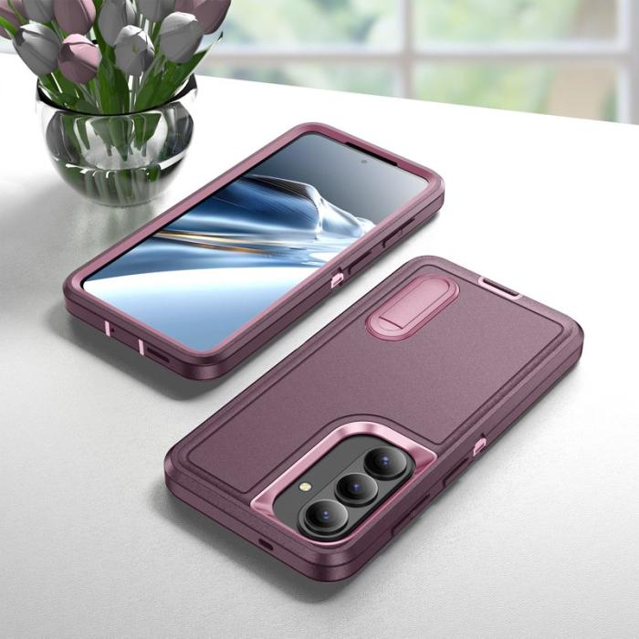 OEM - Mobilskal för Samsung Galaxy S26 PC + Silikon Anti-Drop Kickstand - Lila