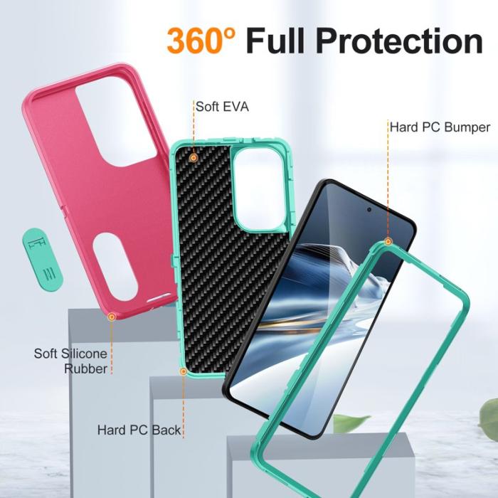 OEM - Mobilskal för Samsung Galaxy S26 PC + Silikon Anti-Drop Kickstand - Rosa