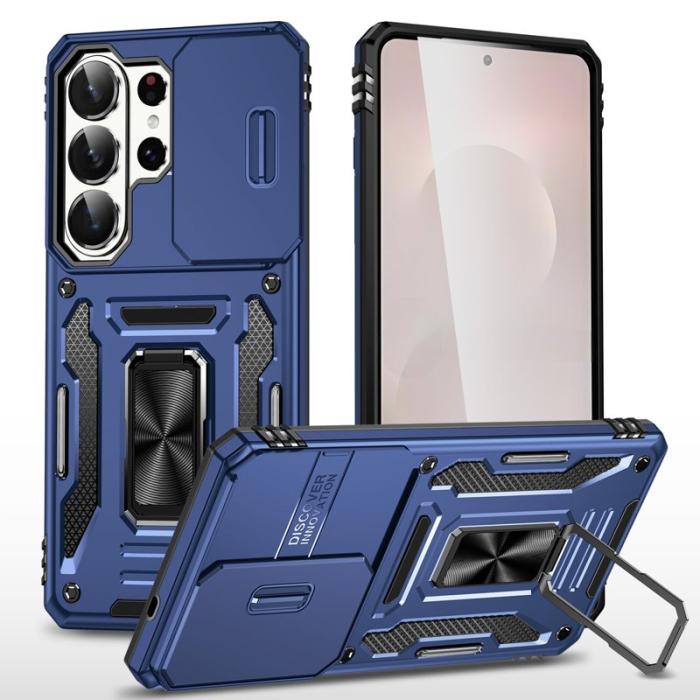 OEM - Mobilskal för Samsung Galaxy S26 Ultra Kickstand PC + TPU - Mörkblå