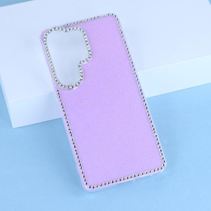 OEM - Mobilskal för Samsung Galaxy S26 Ultra Rhinestone Glitter Plast Glittrande Lila