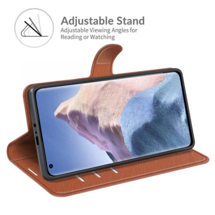 OEM - Xiaomi Mi 11 Ultra Plånboksfodral Folio Flip Kickstand - Brun