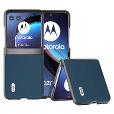 ABEEL - ABEEL Mobilskal till Motorola Razr 40 Ultra 5G i Bl&aring;tt &Auml;kta L&auml;der Coating