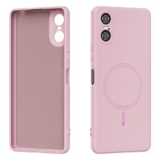ABEEL - ABEEL Mobilskal till Sony Xperia 10 VI MagSafe Liquid Silicone Rosa