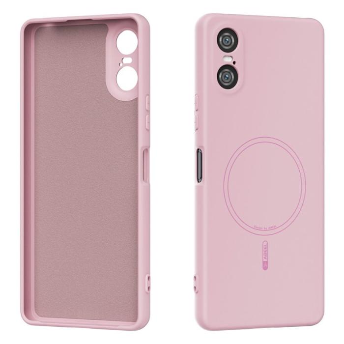 ABEEL - ABEEL Mobilskal till Sony Xperia 10 VI MagSafe Liquid Silicone Rosa
