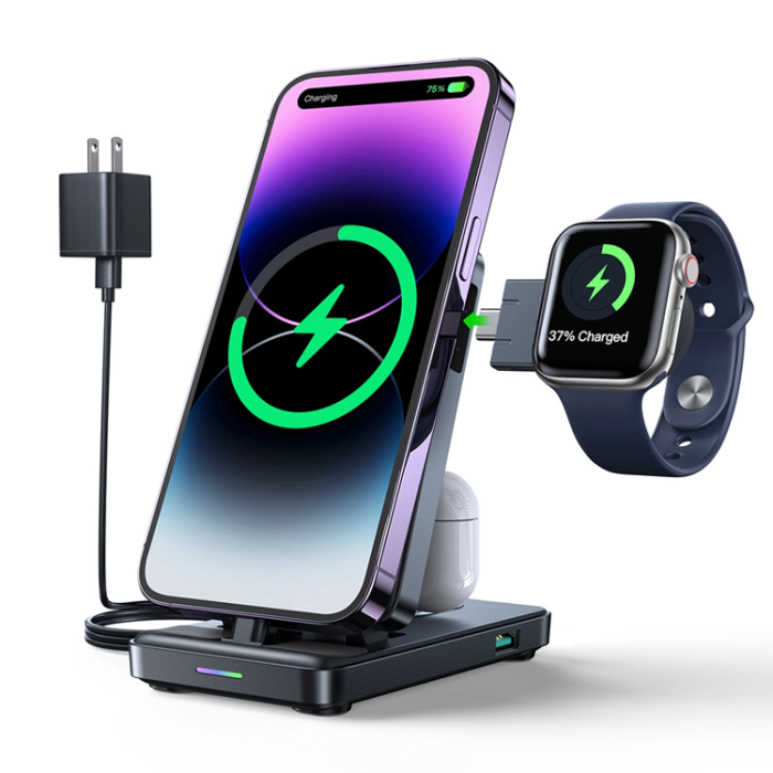Joyroom - Joyroom 4-in-1 Trådlös Laddare iPhone, Apple Watch, Airpods