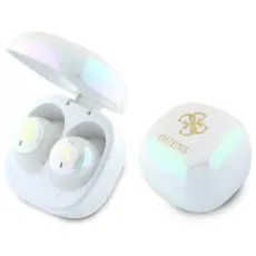 Guess - Guess TWS In-Ear Hörlurar Bluetooth Iridescent 4G Printed Logo - Vit