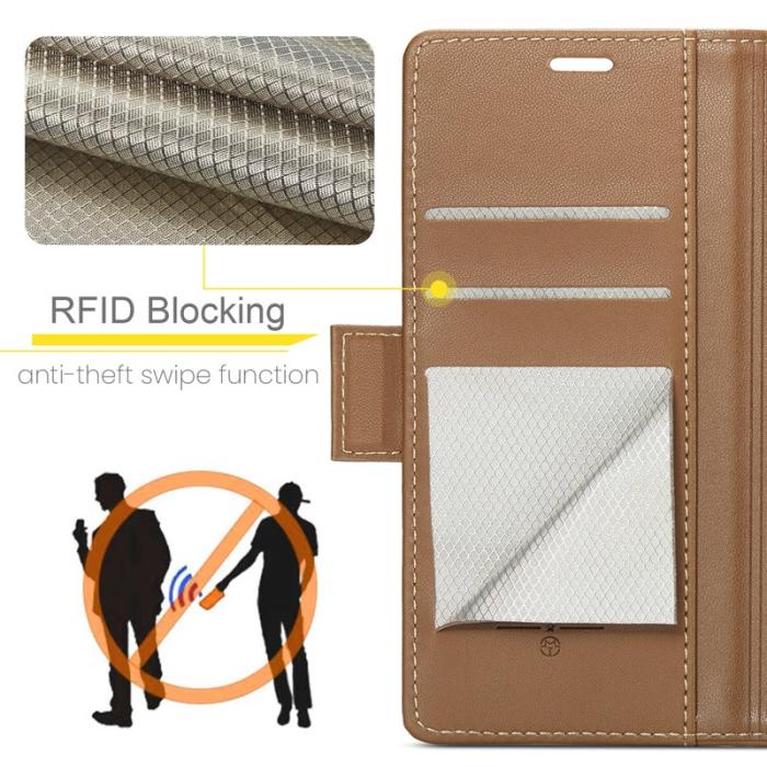 Caseme - CASEME Plånboksfodral Konstläder för Samsung Galaxy A32/M32 5G - Brun