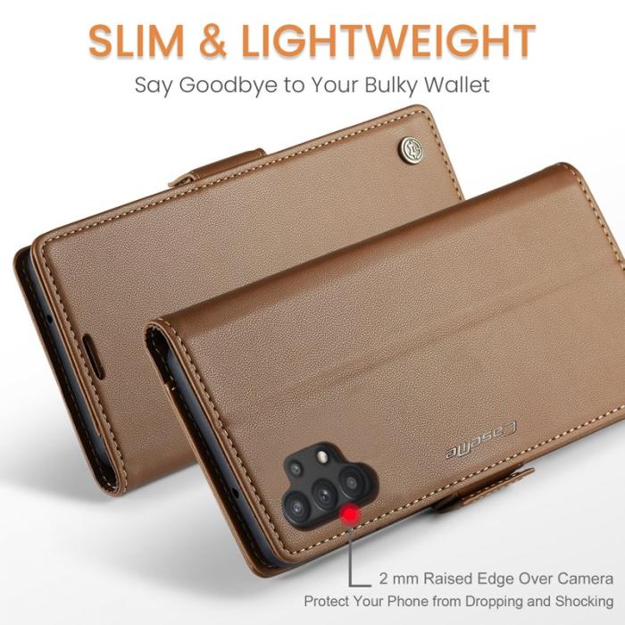 Caseme - CASEME Plånboksfodral Konstläder för Samsung Galaxy A32/M32 5G - Brun