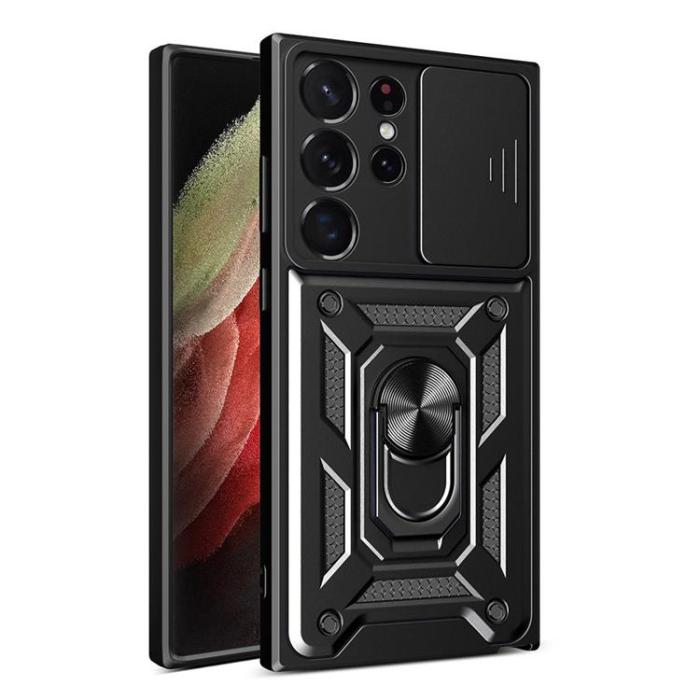 OEM - Galaxy S23 Ultra Skal Hybrid Armor Camshield - Svart