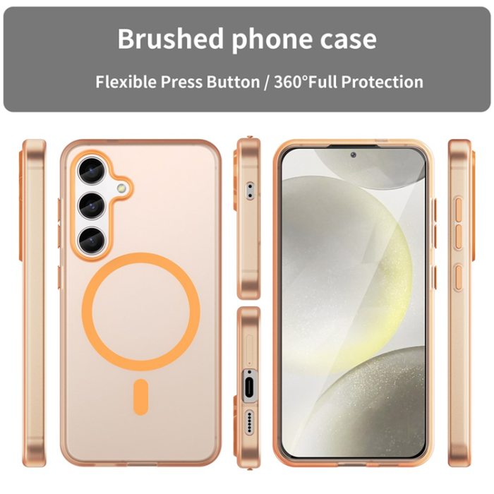 A-One Brand - Galaxy S25 Plus/S24 Plus Mobilskal MagSafe Frost - Orange