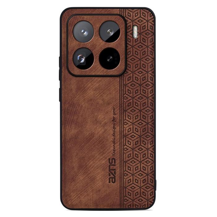 AZNS - AZNS Xiaomi 15 Pro Fodral KonstLäder TPU Skydd - Brun