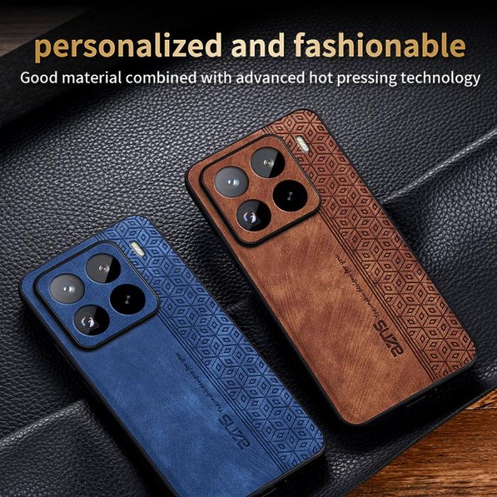AZNS - AZNS Xiaomi 15 Pro Fodral KonstLäder TPU Skydd - Brun