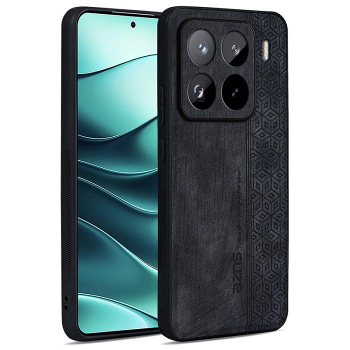 AZNS - AZNS Xiaomi 15 Pro Fodral KonstLäder TPU Skydd - Svart