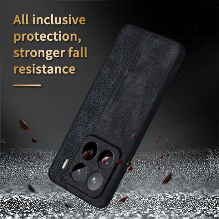 AZNS - AZNS Xiaomi 15 Pro Fodral KonstLäder TPU Skydd - Svart