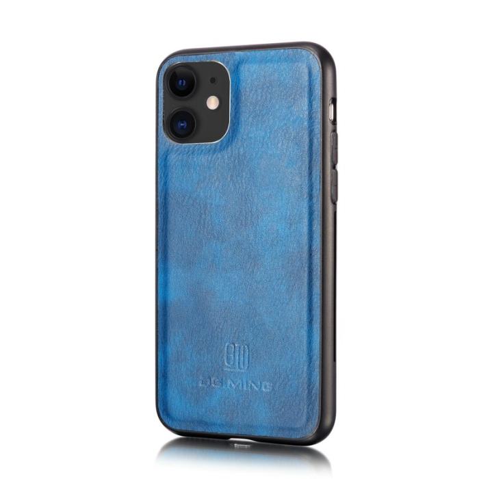 DG.MING - DG.MING iPhone 11 Plånboksfodral i Blått - Stötbeständig Äkta läder Wallet