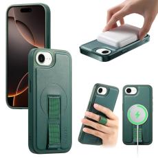 CASENEO - CASENEO iPhone 16e Fodral Magnetiskt KonstL&auml;der - Gr&ouml;n