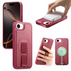 CASENEO - CASENEO iPhone 16e Fodral Magnetiskt KonstL&auml;der - R&ouml;d
