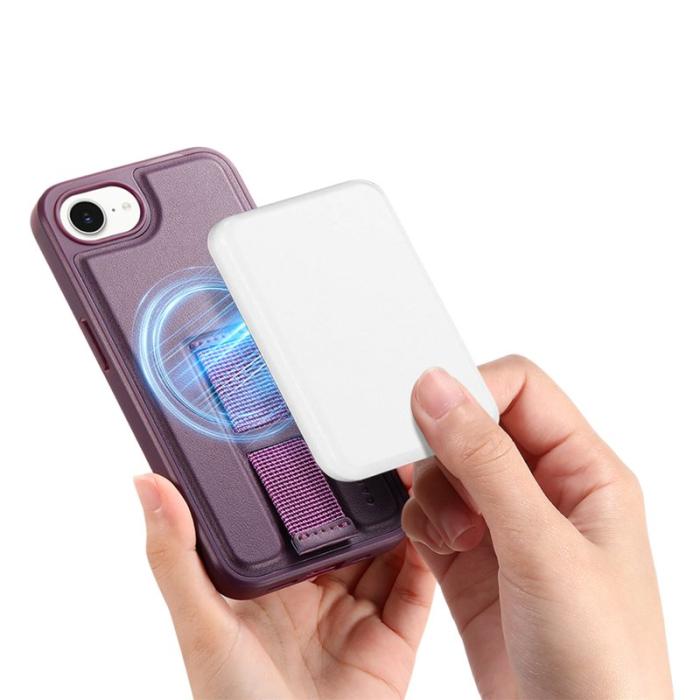 CASENEO - CASENEO iPhone 16e Fodral Magnetiskt KonstLäder - Lila