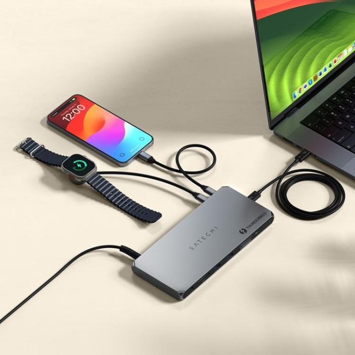 Satechi - Satechi Thunderbolt 4 dockningsstation för flera skärmar