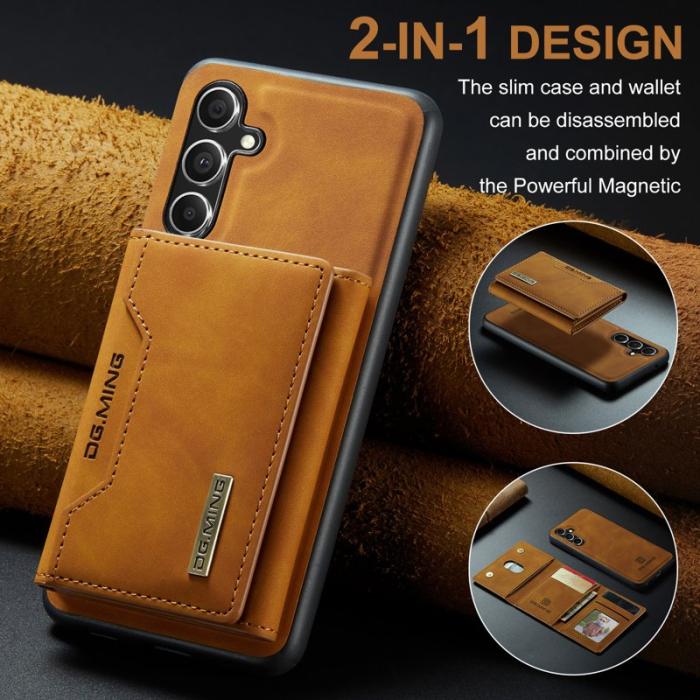 DG.MING - DG.MING M2 Series Samsung Galaxy S23 FE Plånboksfodral Konstläder Brun