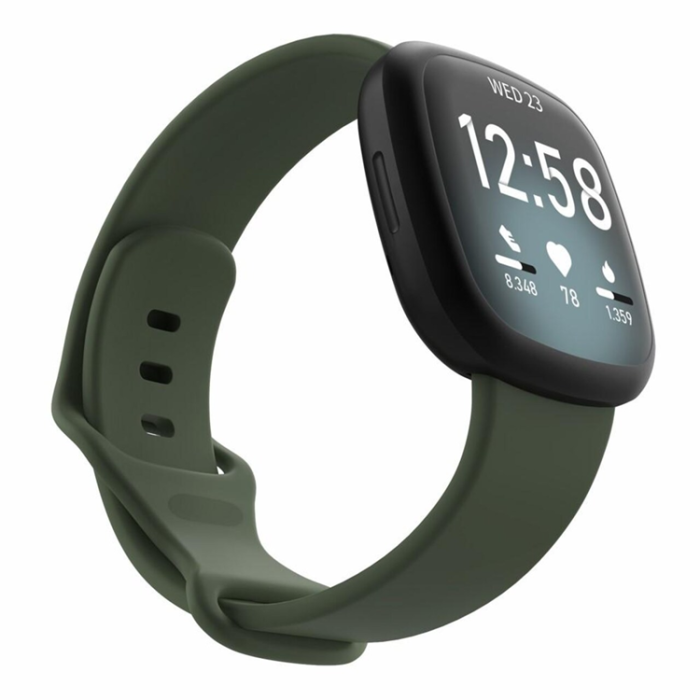 A-One Brand - Fitbit Versa 3/Sense Armband Silikon Large - Grön
