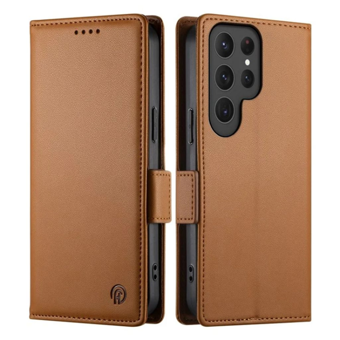 OEM - Galaxy S25 Ultra Plånboksfodral - Brun
