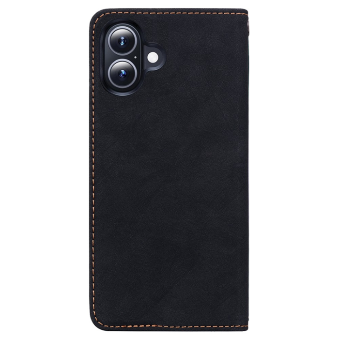 A-One Brand - iPhone 17 Plånboksfodral med Rem Lines Pattern - Svart