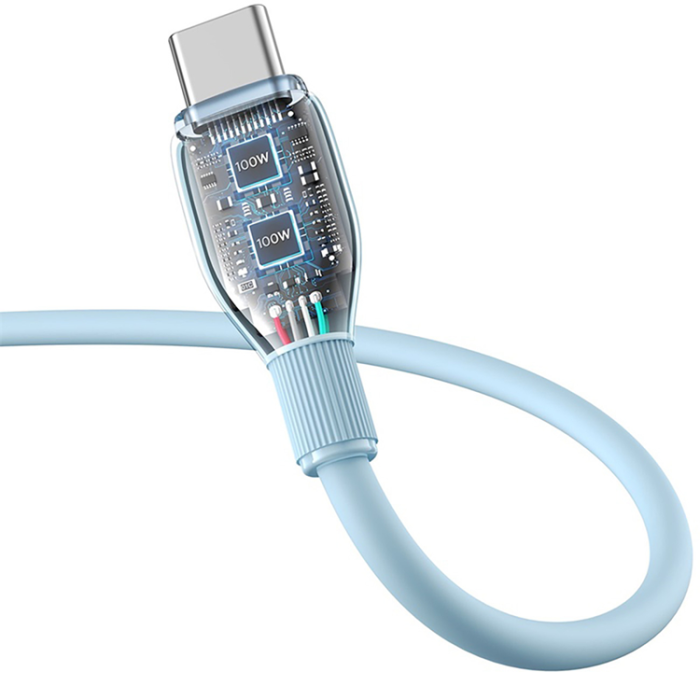 BASEUS - Baseus USB-A - USB-C kabel 100W 2m Pudding - Blå