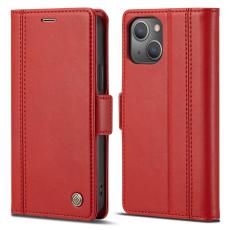 LC.imeeke - LC.IMEEKE Mobilskal till iPhone 13 Shockproof KonstL&auml;der - R&ouml;d
