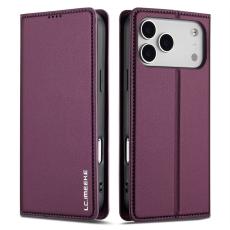LC.imeeke - LC.IMEEKE L1 Series iPhone 17 Pro Pl&aring;nboksfodral Konstl&auml;der - Lila