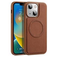X-Level - X-LEVEL Magnetic Case Mobilskal till iPhone 15 Plus PU L&auml;der Brun