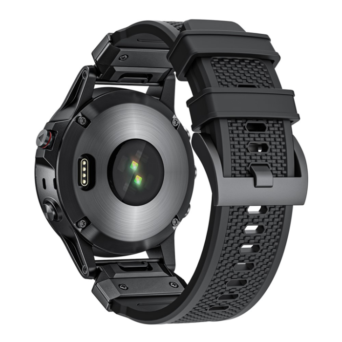 A-One Brand - Garmin Fenix 8 (47mm) Armband Silikon - Svart