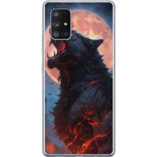 iSecrets - Genomskinligt Skal kompatibel med Samsung Galaxy A71 5G med Ylande varg