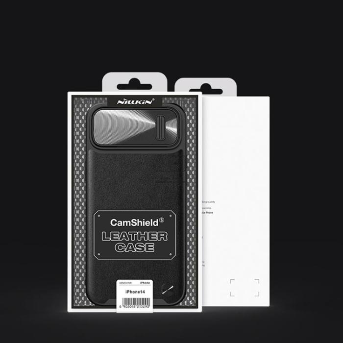 Nillkin - Nillkin iPhone 14 Plus Skal CamShield Läder S - Svart