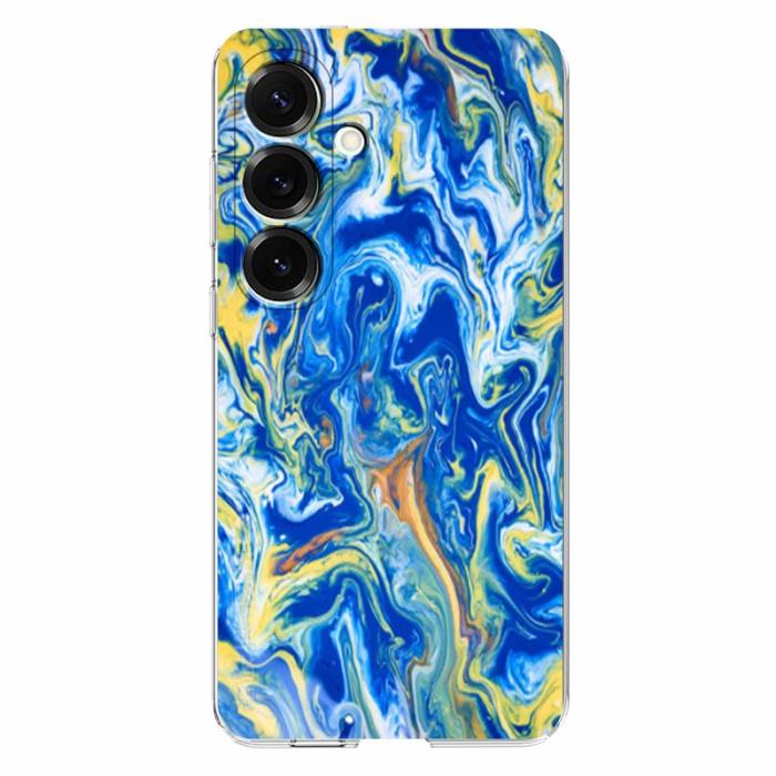OEM - Samsung Galaxy S26 Plus Skal Marmortryck Mjuk TPU - Ljusblå