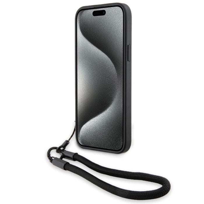 BMW - BMW iPhone 15/14 Plus Mobilskal Signature Läder Wordmark Cord