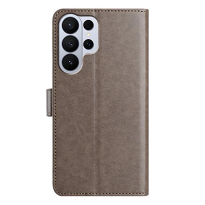 OEM - Samsung Galaxy S26 Ultra Fodral PU Läder Folio Flip - Grå