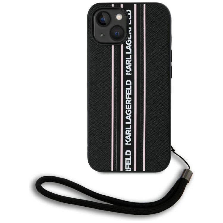 Karl Lagerfeld iPhone 15 Mobilskal Athleisure Stripes Cord - Rosa | 2353 | AlltMobil