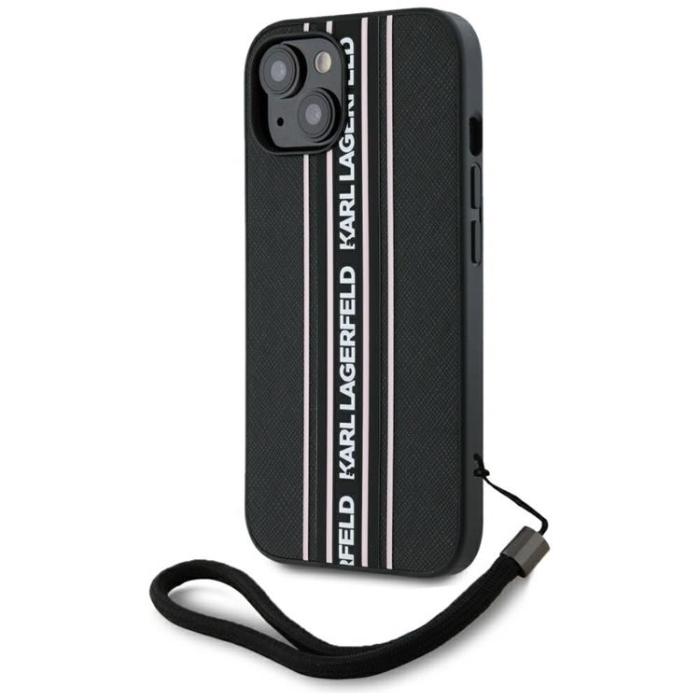 KARL LAGERFELD - Karl Lagerfeld iPhone 15 Mobilskal Athleisure Stripes Cord - Rosa
