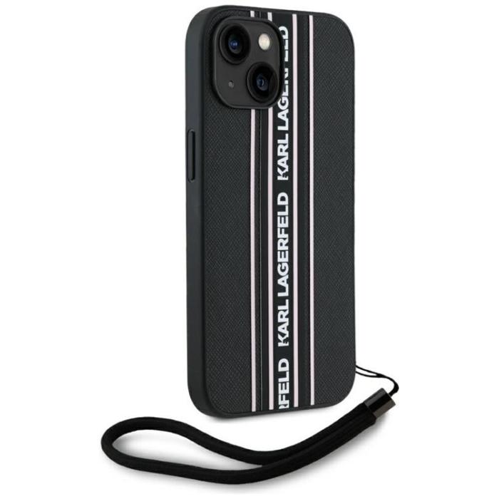 KARL LAGERFELD - Karl Lagerfeld iPhone 15 Mobilskal Athleisure Stripes Cord - Rosa
