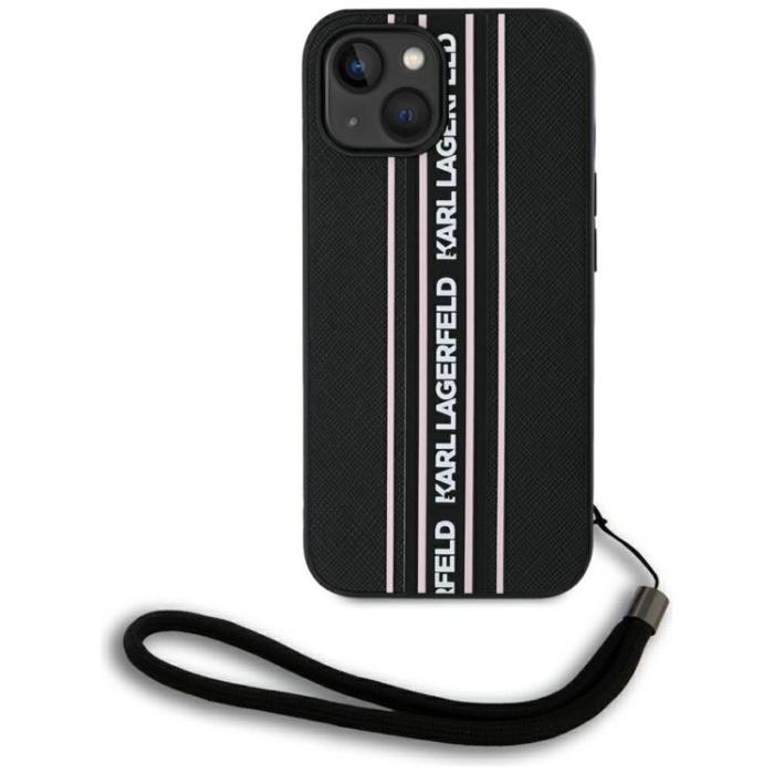 KARL LAGERFELD - Karl Lagerfeld iPhone 15 Mobilskal Athleisure Stripes Cord - Rosa