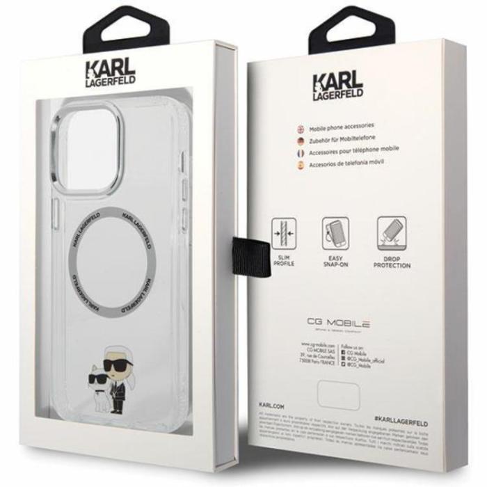 KARL LAGERFELD - Karl Lagerfeld iPhone 13 Pro Max Mobilskal Iconic Karl&Choupette