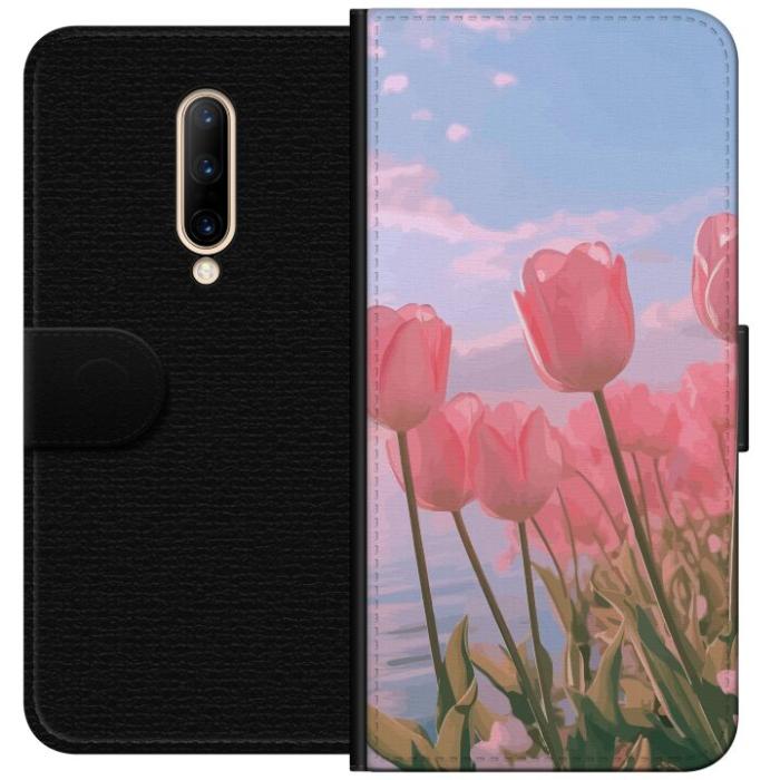 iSecrets - Plånboksfodral till OnePlus 7 Pro med Rosa Tulpaner