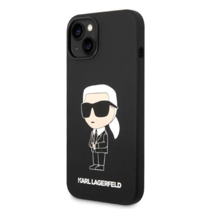 KARL LAGERFELD - Karl Lagerfeld Magsafe iPhone 14 Skal Ikonik Silicone - Svart