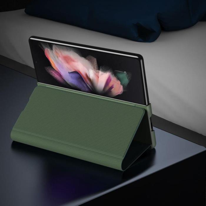 A-One Brand - Galaxy Z Fold 4 Fodral Kevlar Texture Folio Flip - Brun