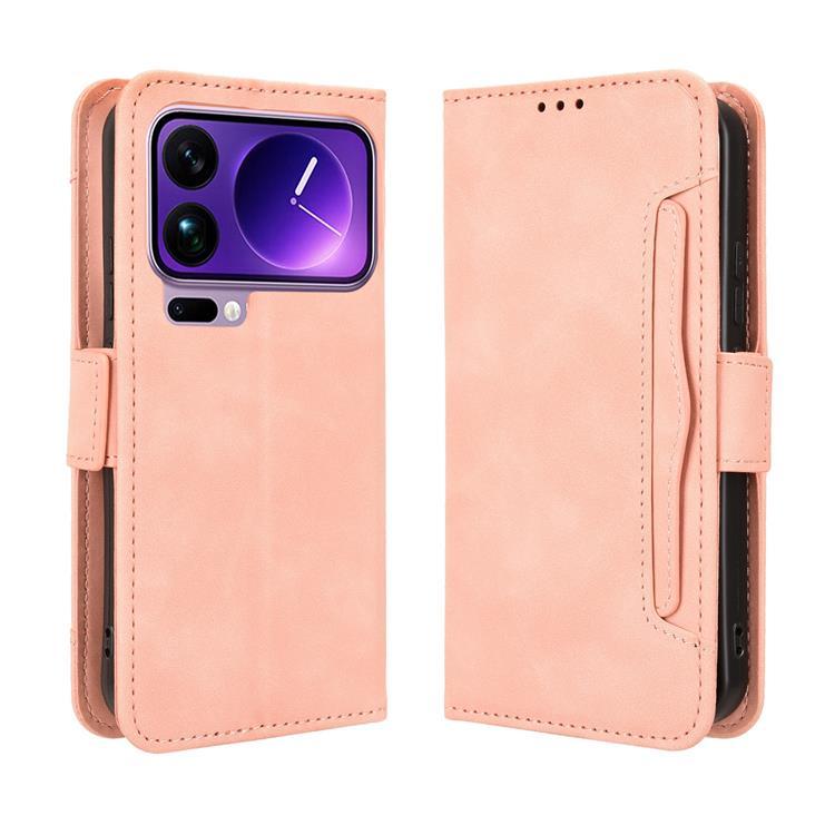 Xiaomi 17 Pro Max Konstläder Plånboksfodral (Rosa) | 2353 | AlltMobil